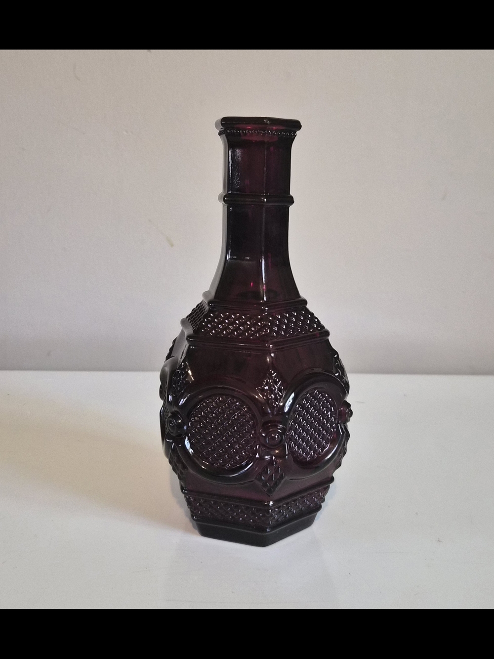 Avon 1876 Ruby Red Glass Decanter (No Stopper)